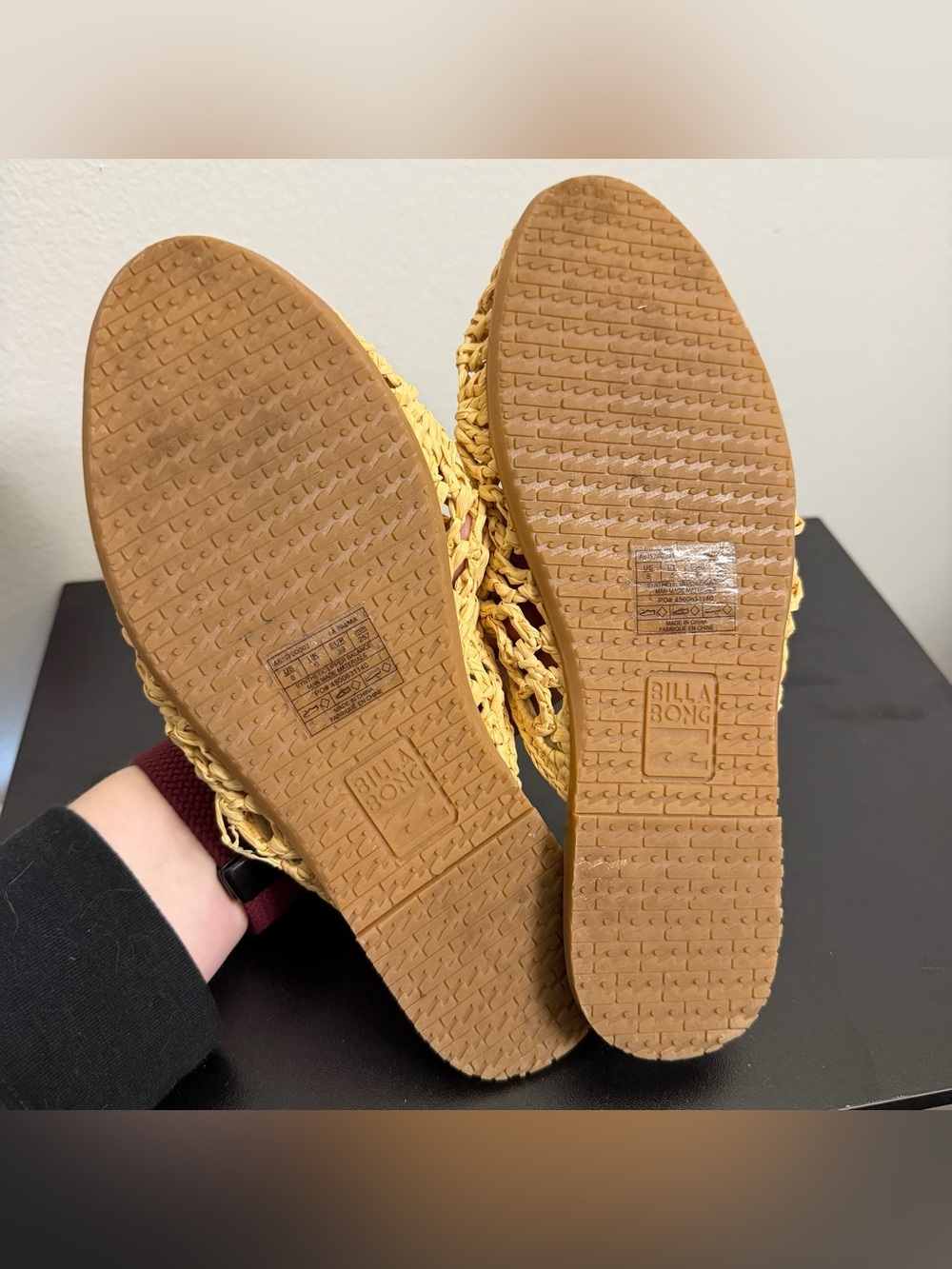 Billabong La Palma Beach Mule Woven Raffia Mule Slides Women’s Size 8 - Picture 8 of 9